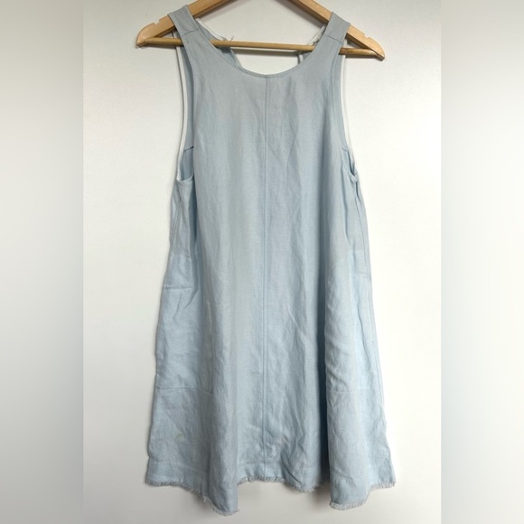 Wilfred white linen sleeveless trompette shift dress light blue - Picture 9 of 9
